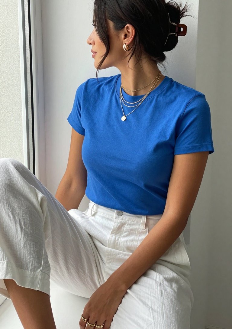 this blue tee trend is actually fire