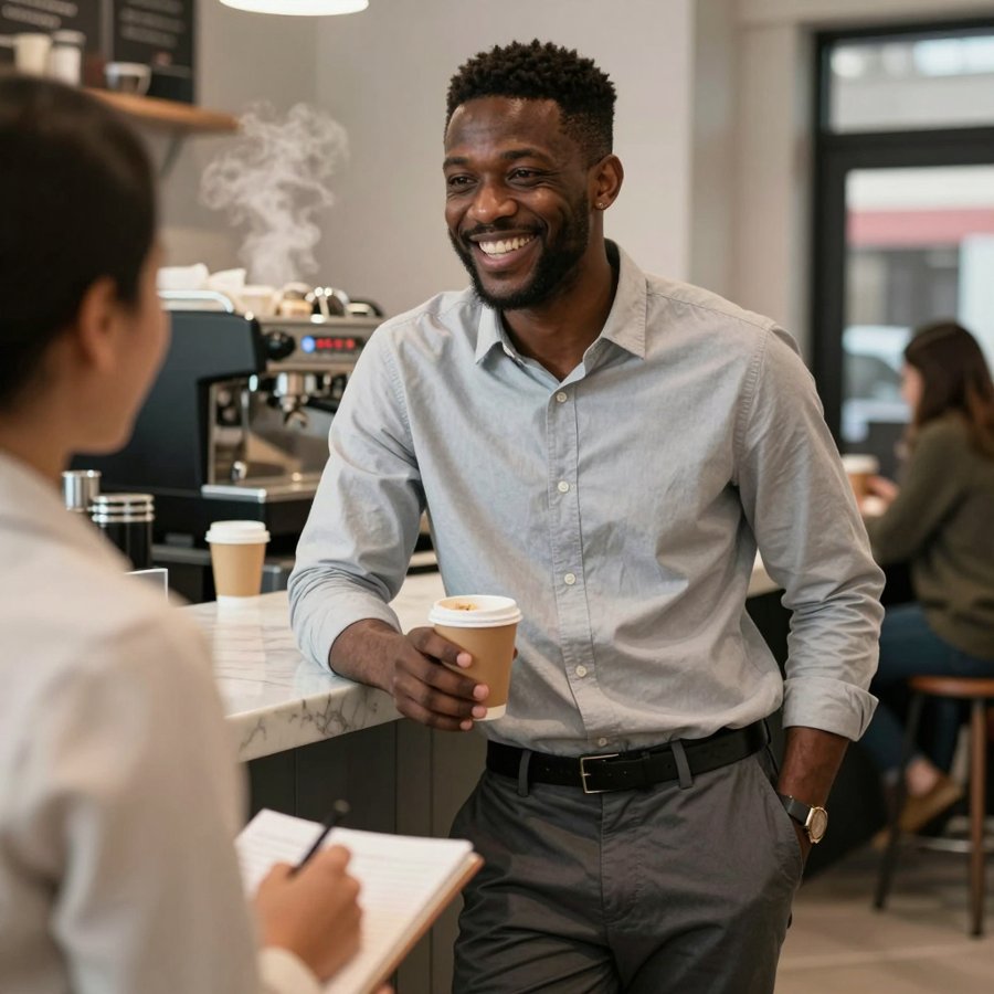 Effortless Smart Casual Coffee Run