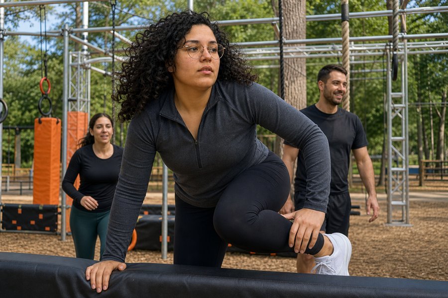 just hoping she adds a sports bra to finish this grey quarter zip look