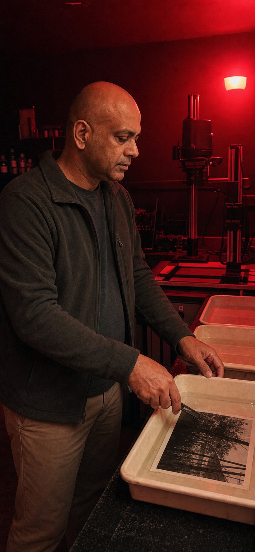how do you keep those khakis from getting stained in a darkroom?