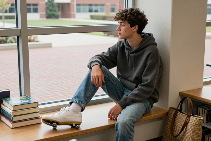 keep it simple with the charcoal hoodie