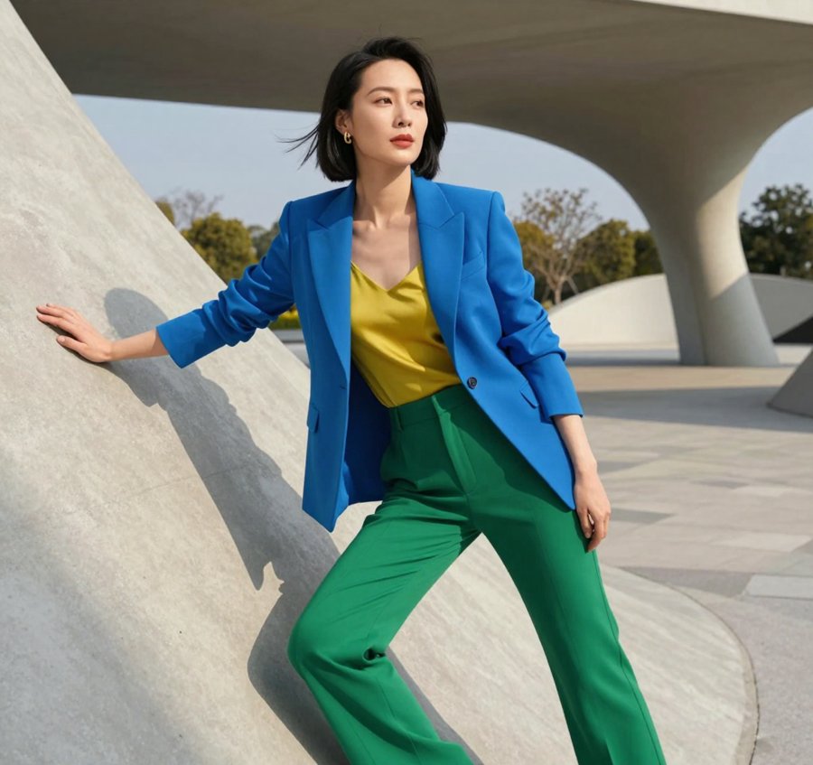 blue, yellow, green? honestly iconic