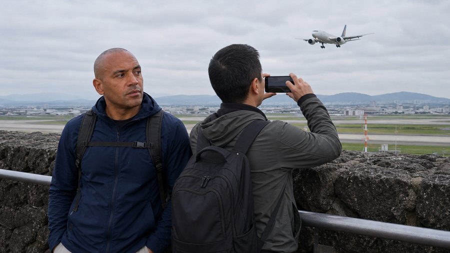 That navy jacket actually has some shoulder structure on it.