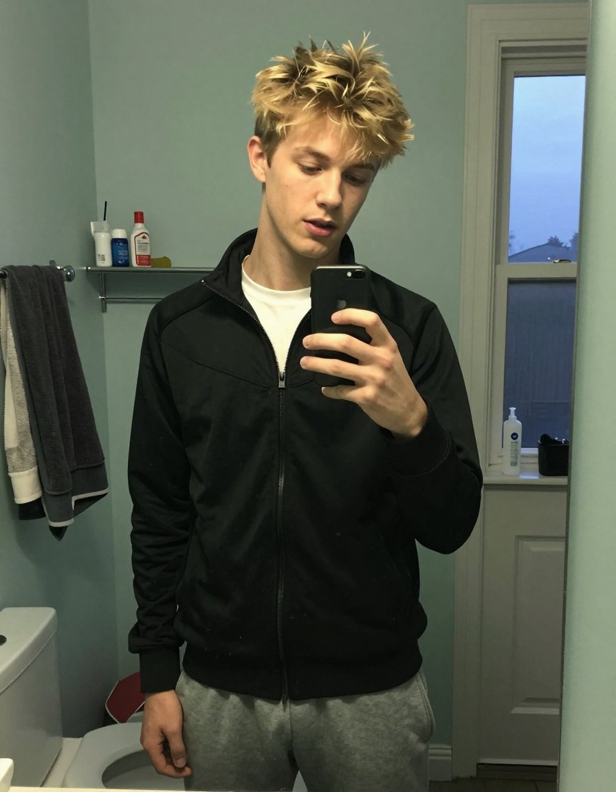 Effortless Street Style: Black Windbreaker & Grey Sweats
