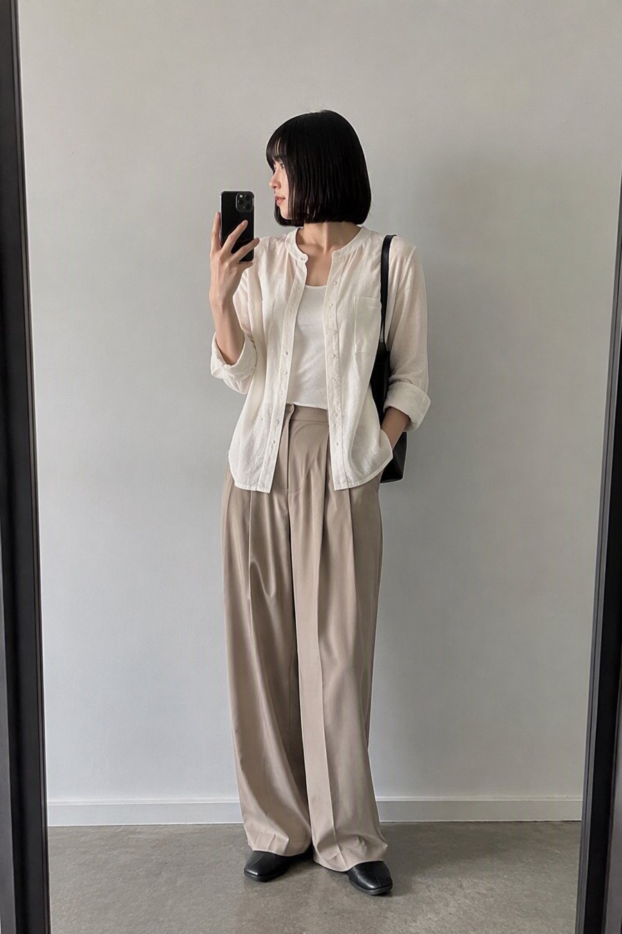 The trousers are doing all the heavy lifting here