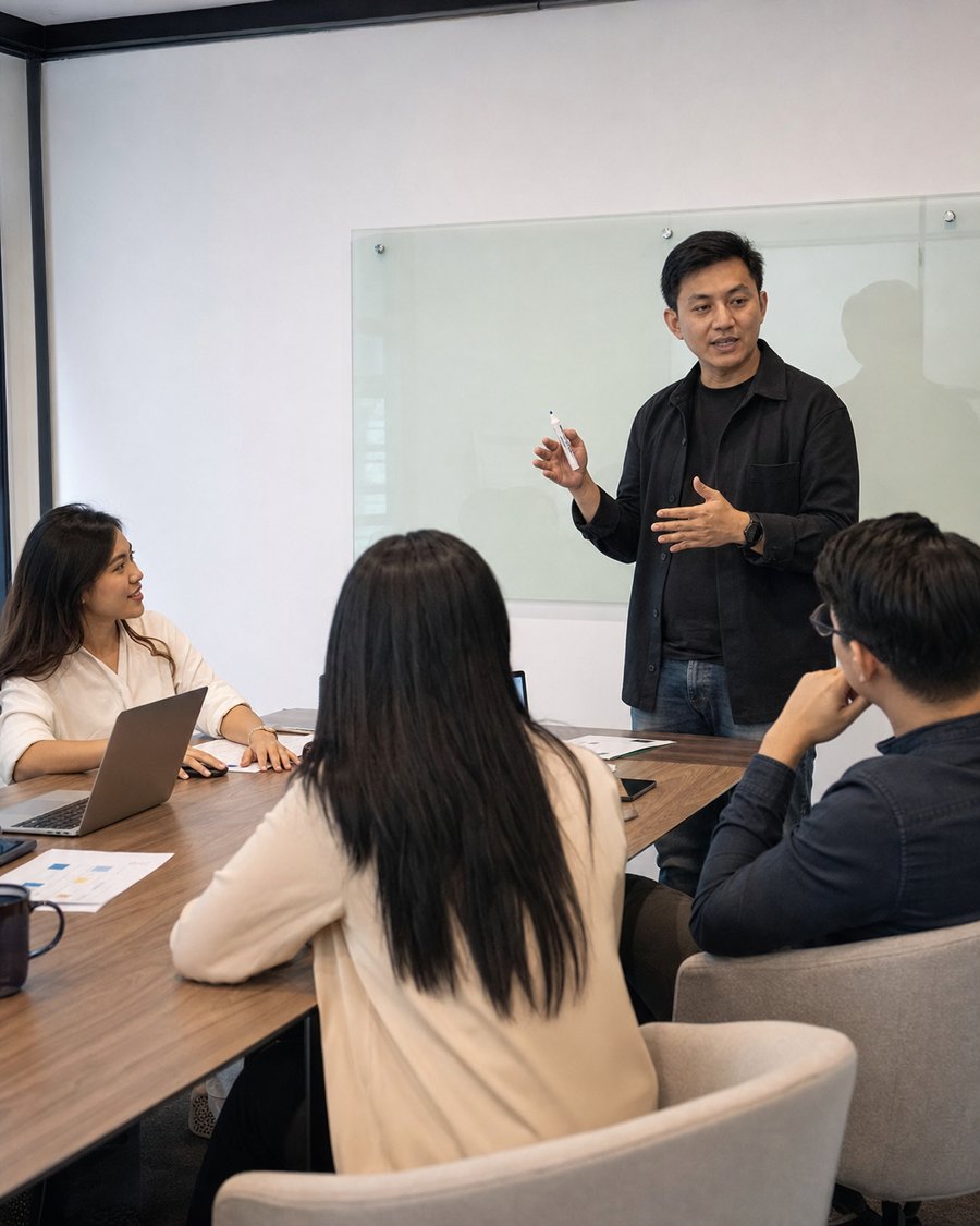 black on black works for the boardroom