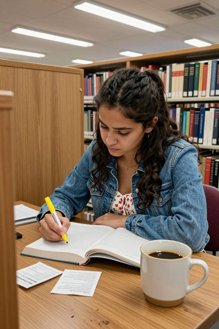 Spring Study Session: Cozy Denim & Cherry Print