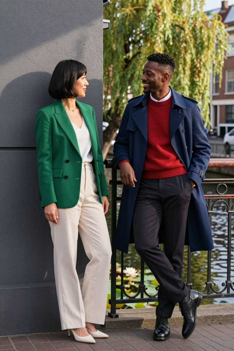 the emerald blazer is doing all the heavy lifting