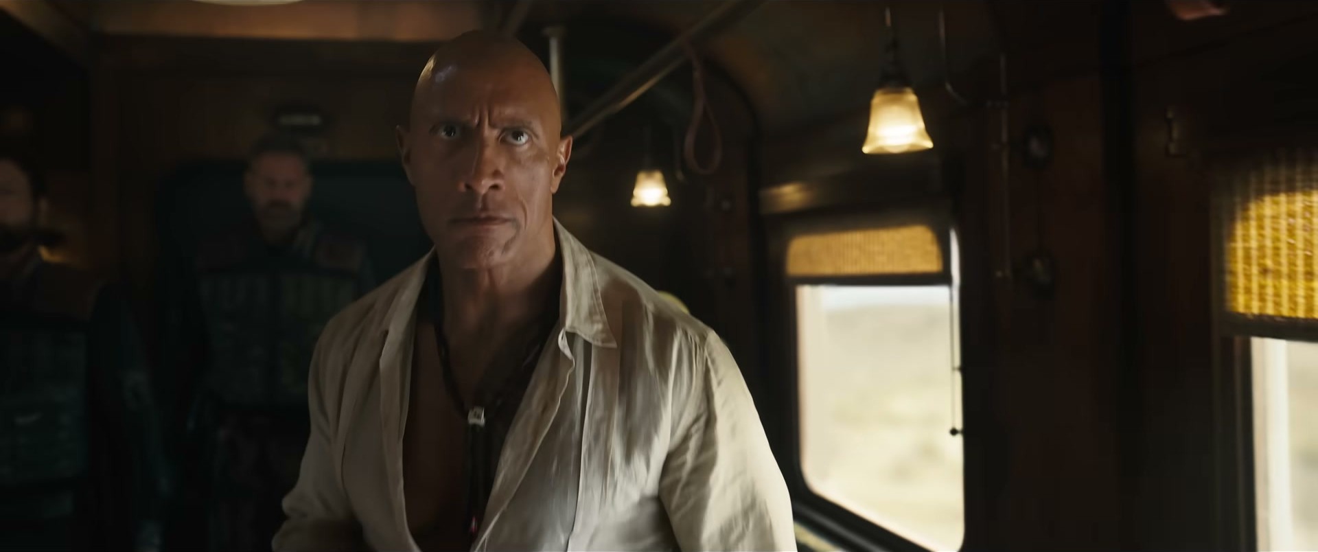 Dwayne Johnson in Jumanji Open World — unbuttoned for the jungle expedition