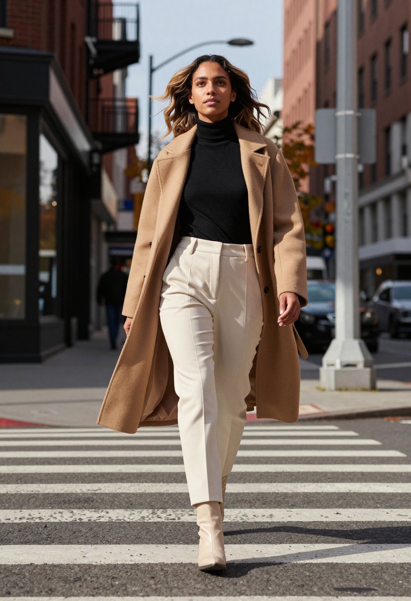 just threw on a camel coat and now i'm iconic
