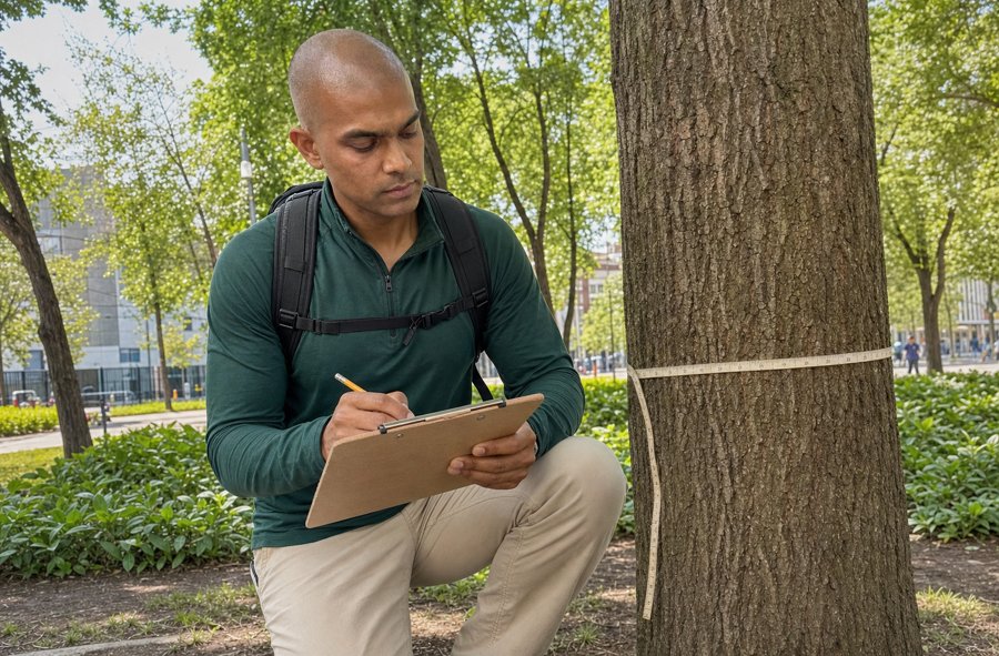 That forest green pullover is doing all the heavy lifting here.