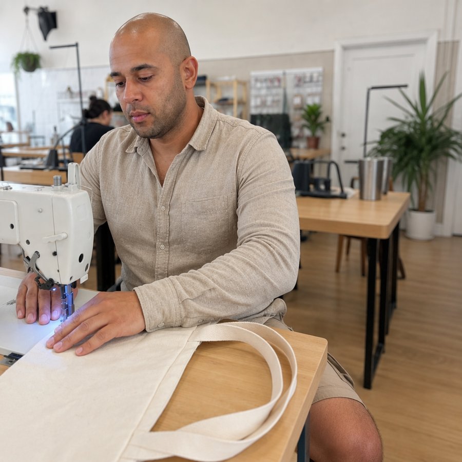 the linen shirt is doing all the work here