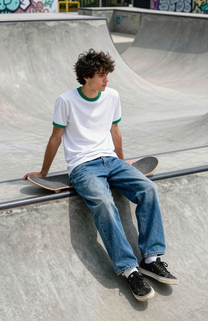 the green ringer tee trend is everything right now