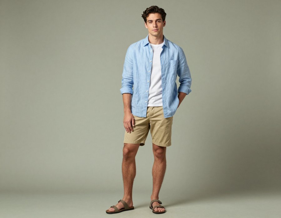 The Classic Summer Shirt & Shorts Look