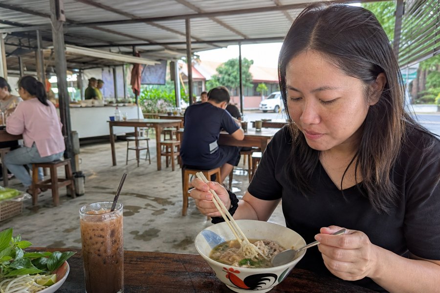 Simple black tee for a long lunch