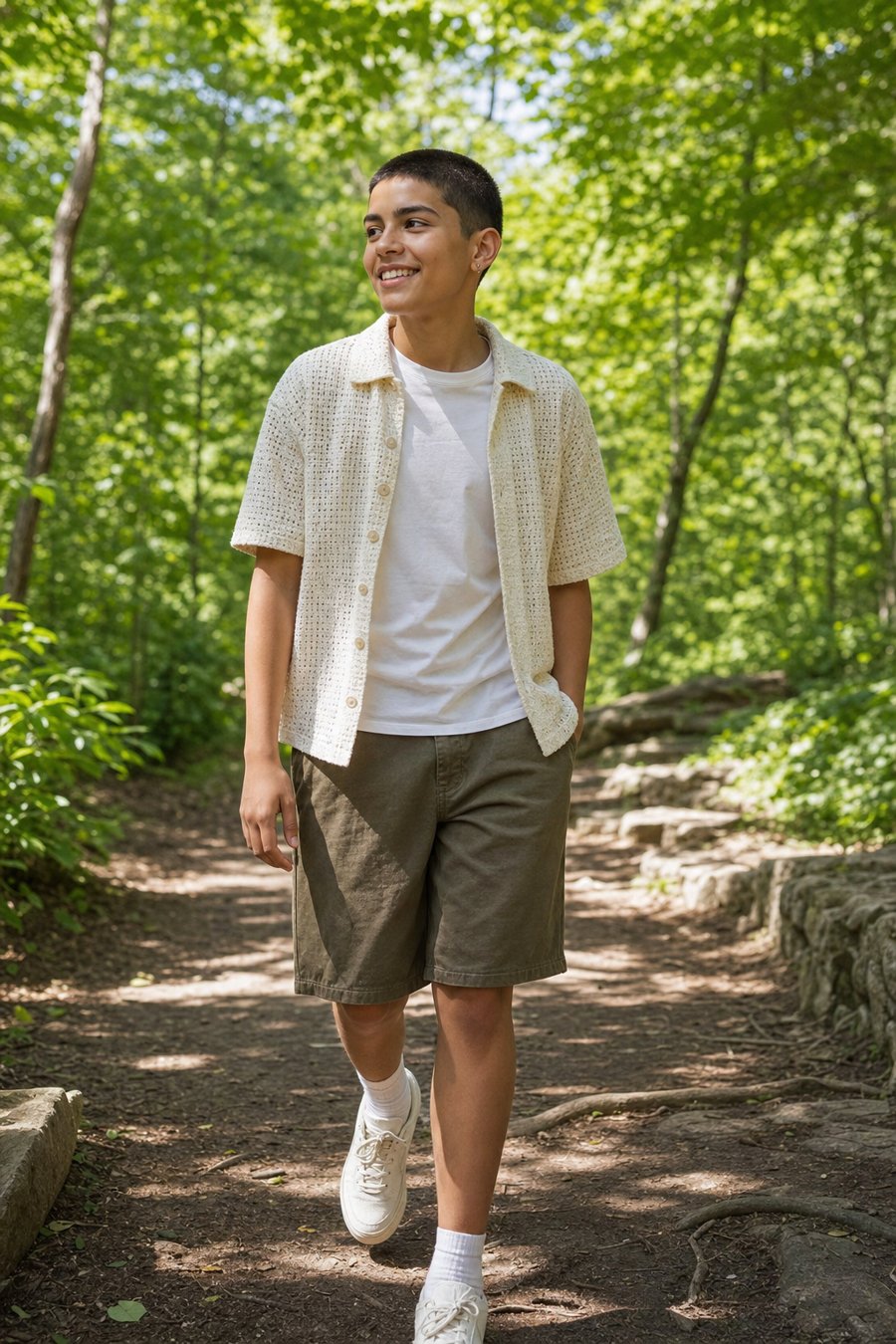 that open knit shirt stops the sun without trapping heat