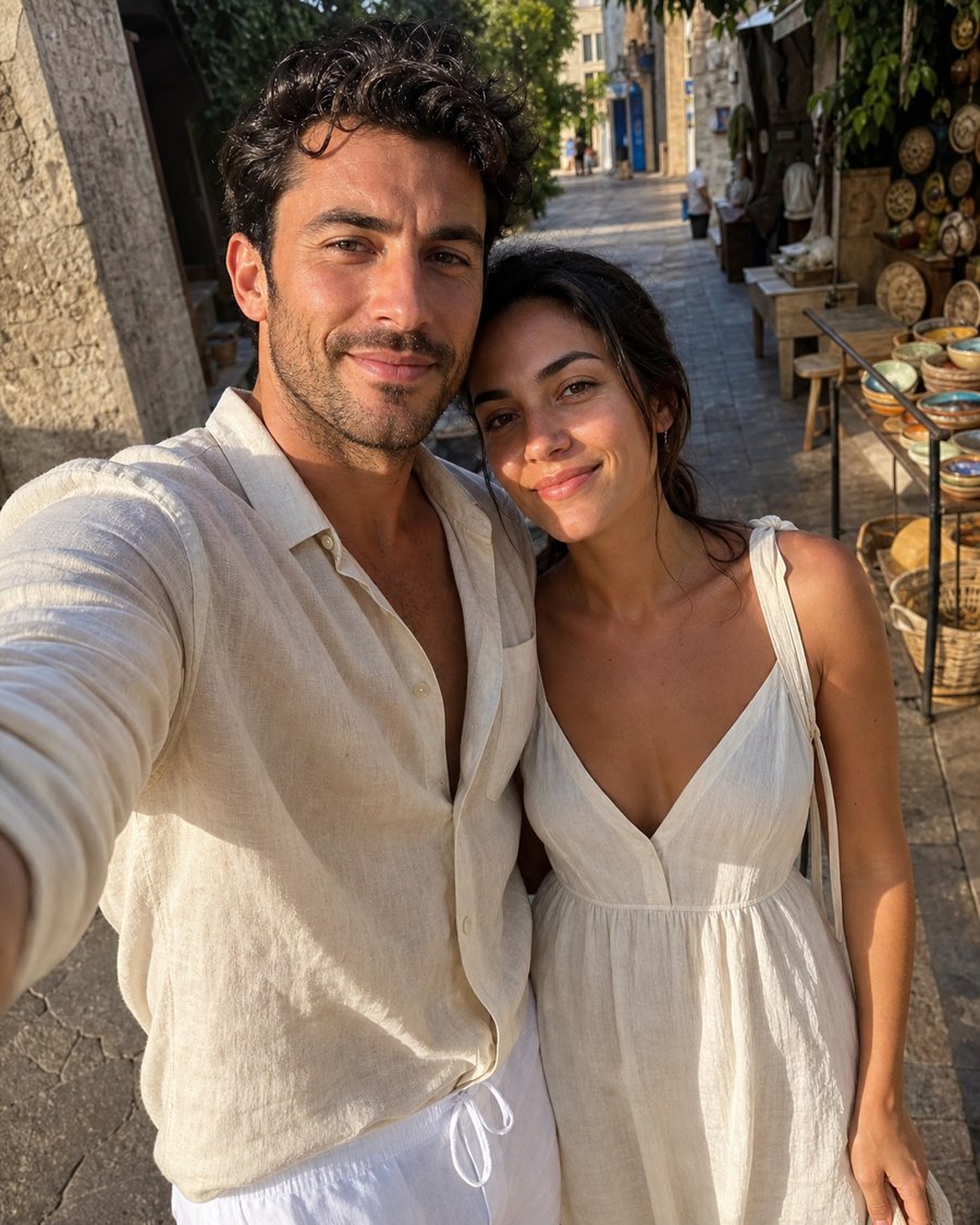 can i just borrow that unbuttoned linen shirt?