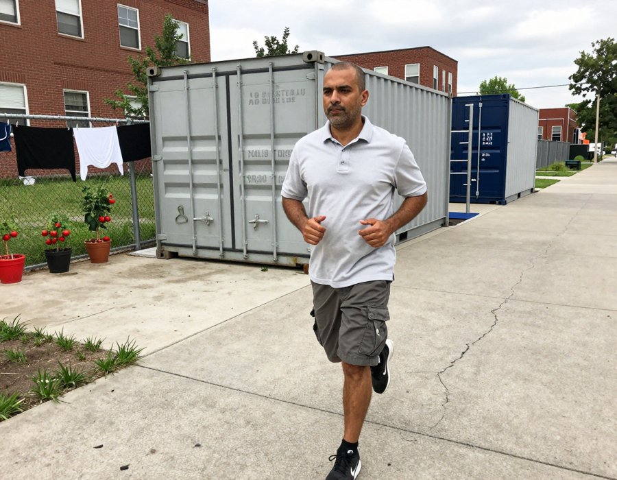 Grey cargo shorts running fit!