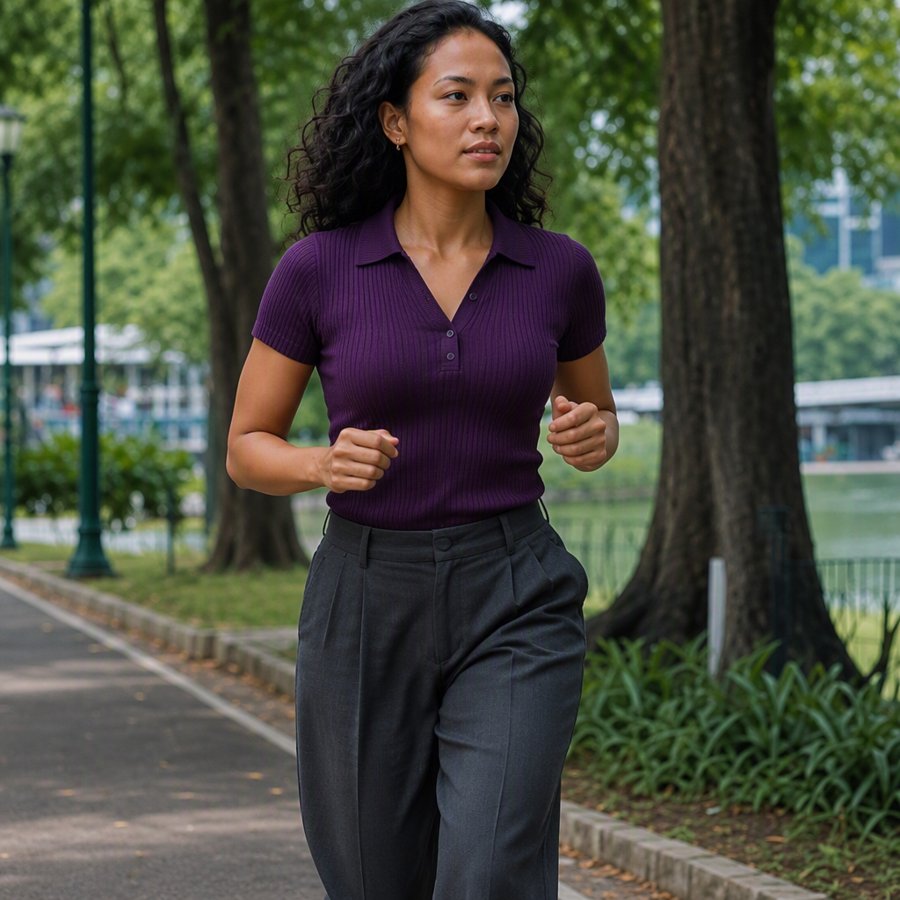 pleated slacks for cardio? honestly yes.