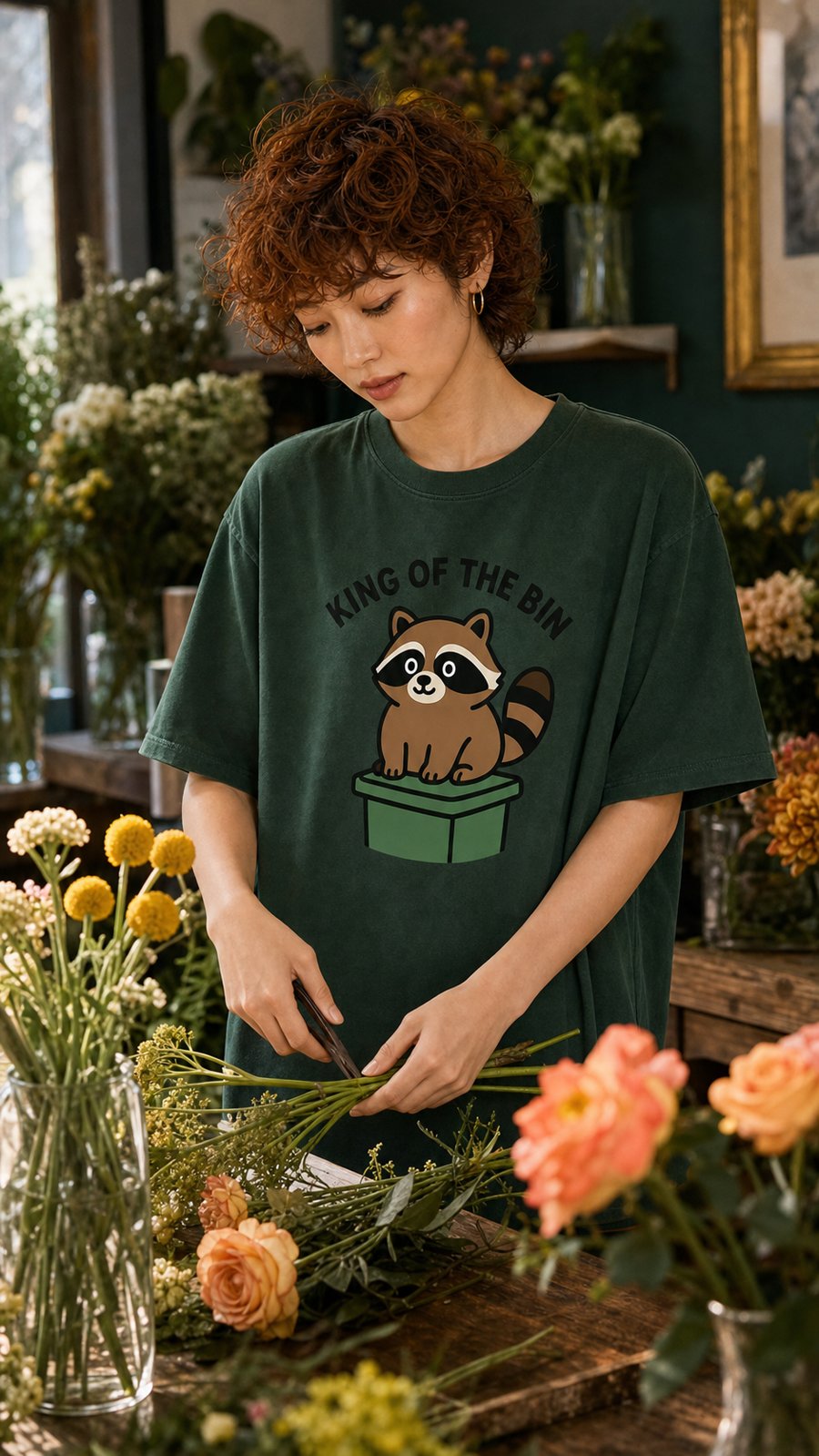 That 'KING OF THE BIN' graphic on this Jimothy tee is adorable!