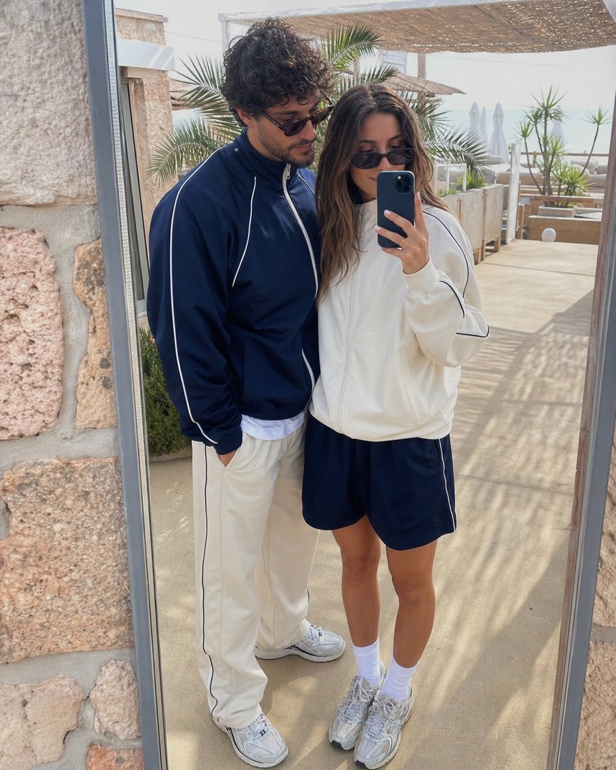 i love how you guys matched your track suits