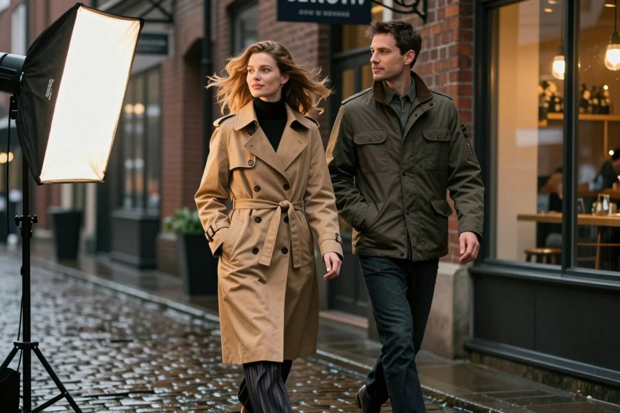the trench coat is a total vibe
