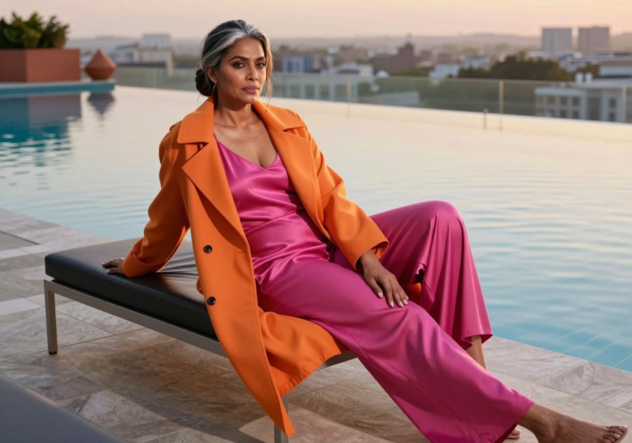 that orange coat is screaming for attention