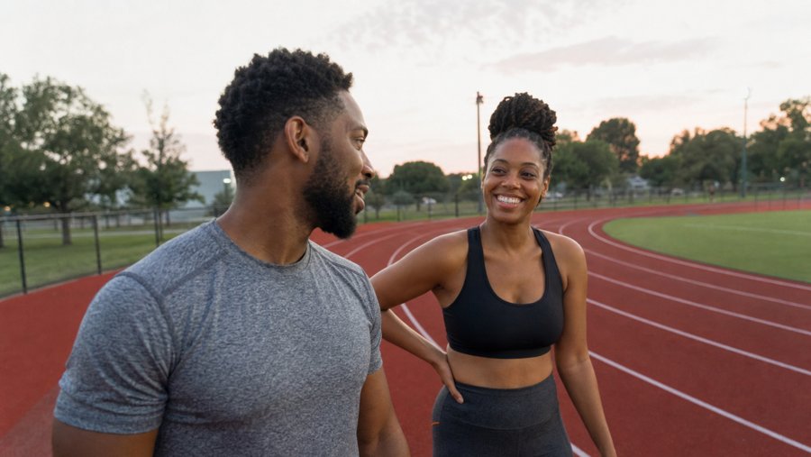 black sports bra is doing all the heavy lifting
