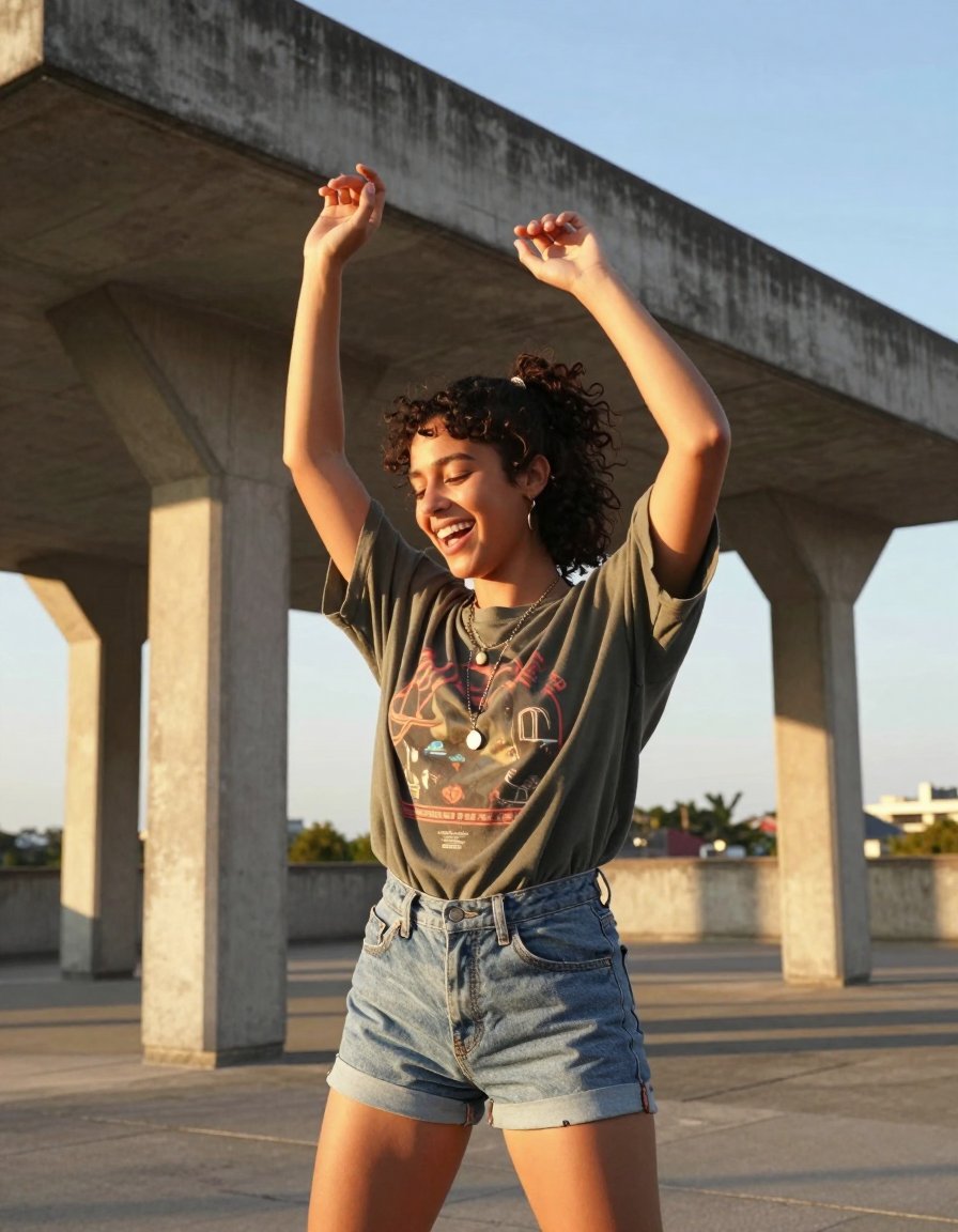 This Vintage Graphic Tee & Shorts Combo is Pure Summer Vibes