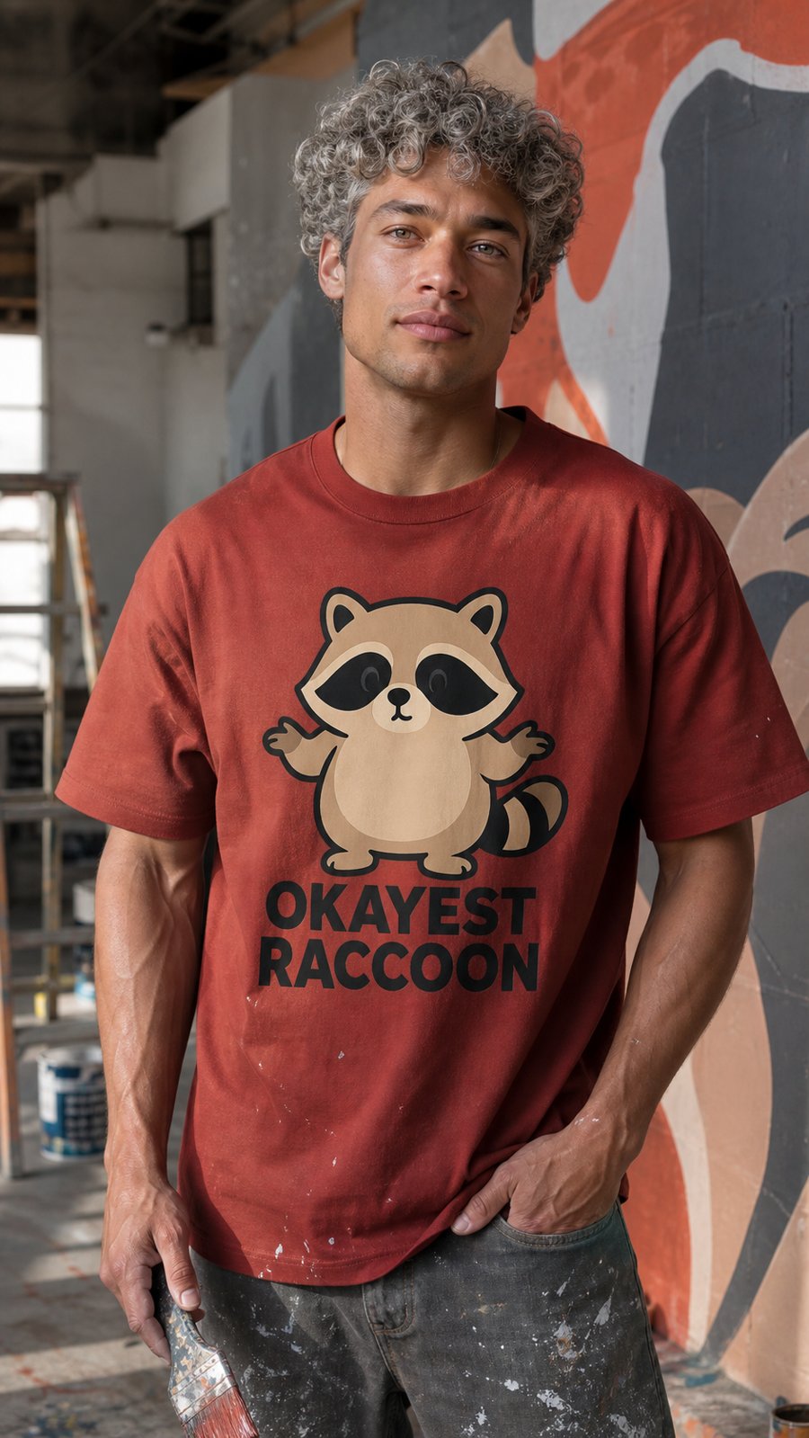 The Jimothy OKAYEST RACCOON tee is the move.