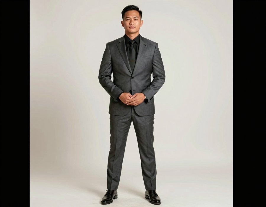 Steven Yeun’s Sharp Grey Suit Look