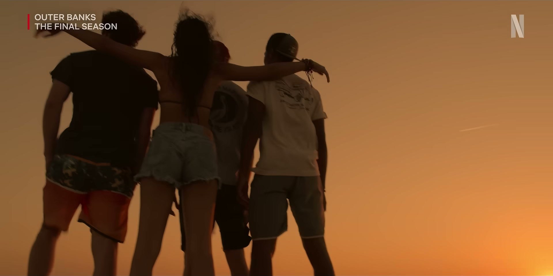 from the Outer Banks trailer — denim shorts are my go-to