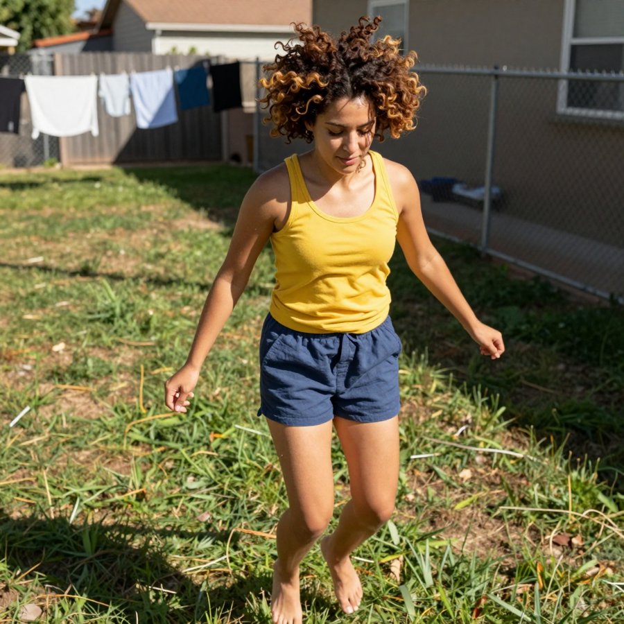 just put on this yellow tank and suddenly it's saturday