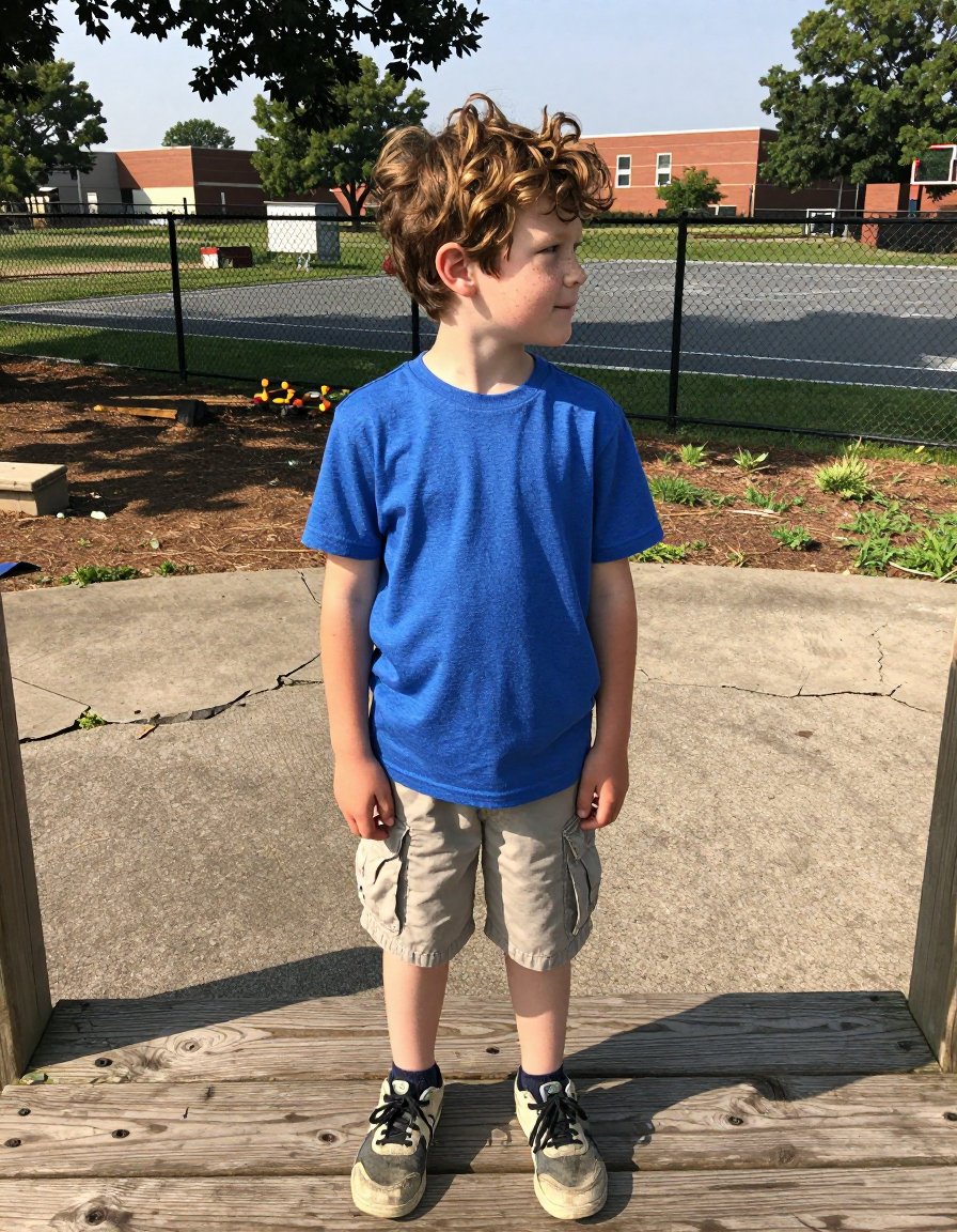 this blue tee and cargo shorts combo is actually insane