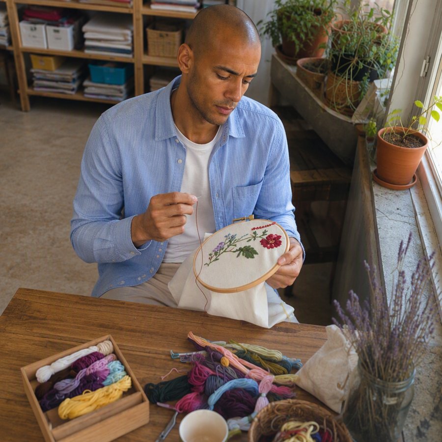 wait, he’s actually good at embroidery?