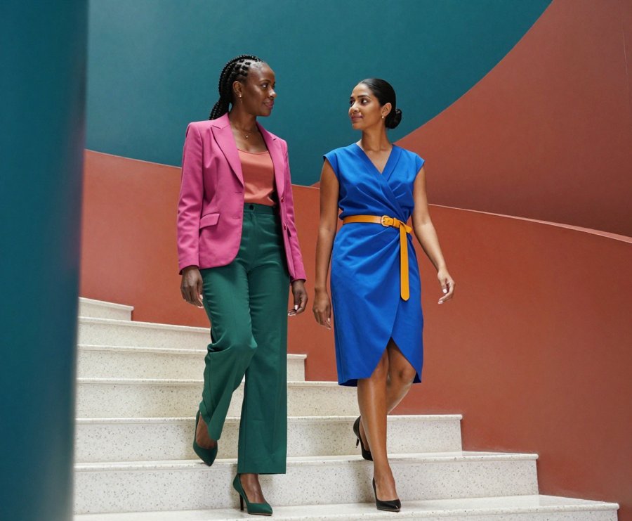 that pink blazer is doing so much heavy lifting