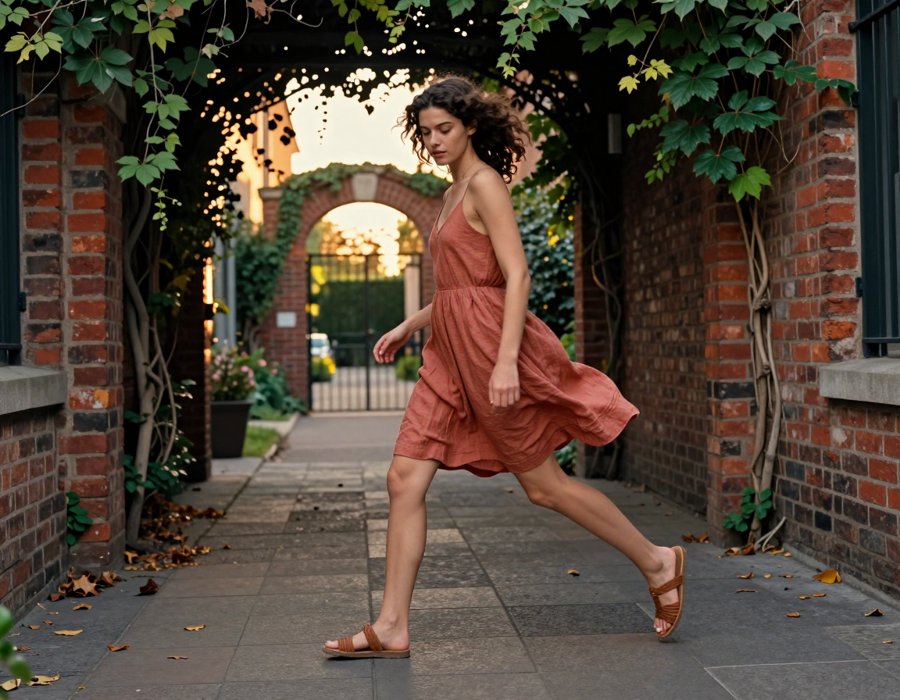 that terracotta dress is giving main character energy