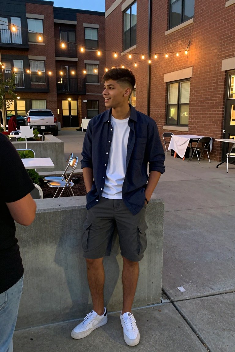 that navy shirt is giving major 90s lifeguard energy