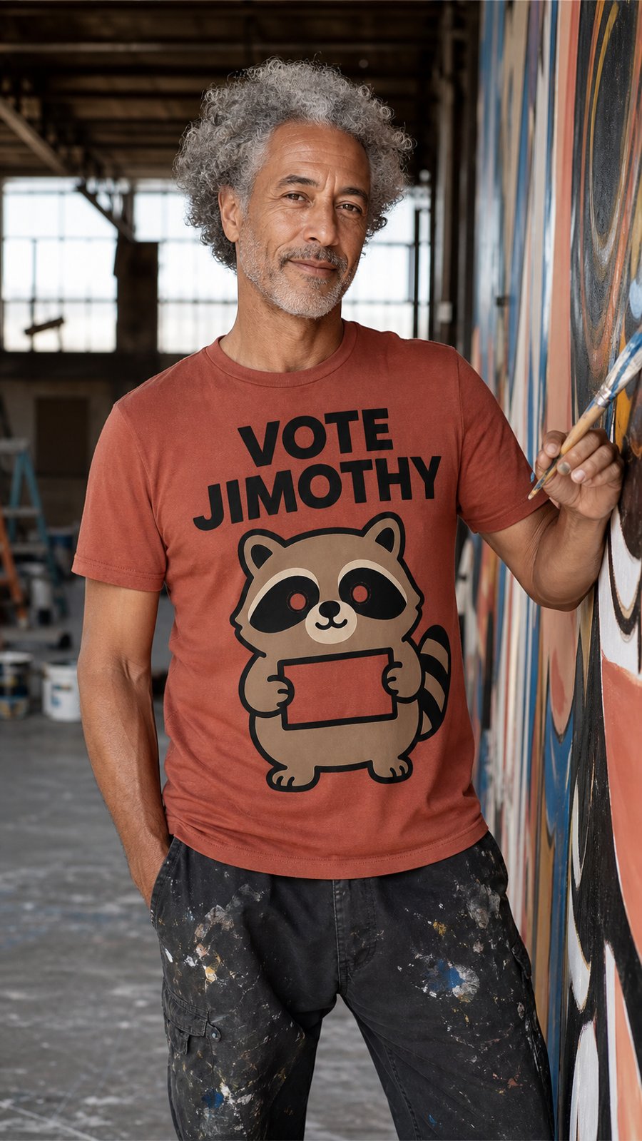 Jimothy is round and VOTE JIMOTHY is the only slogan I need.