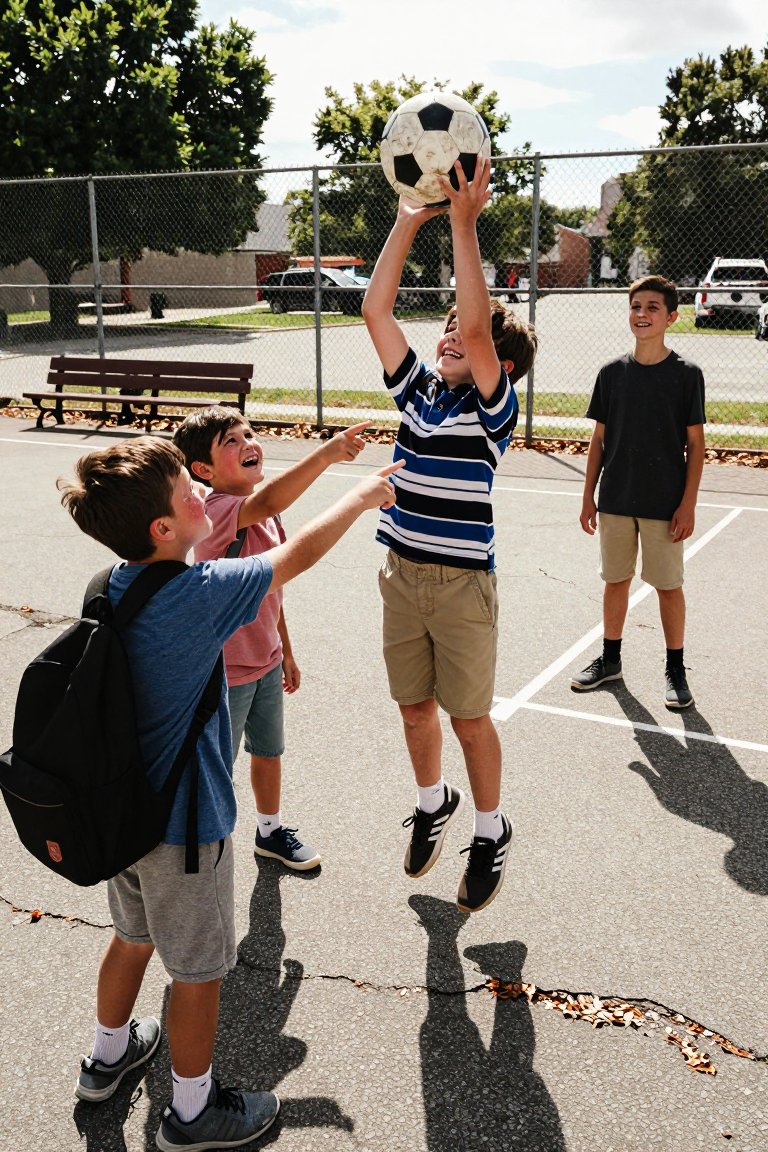 Game day ready: Striped polo and khakis