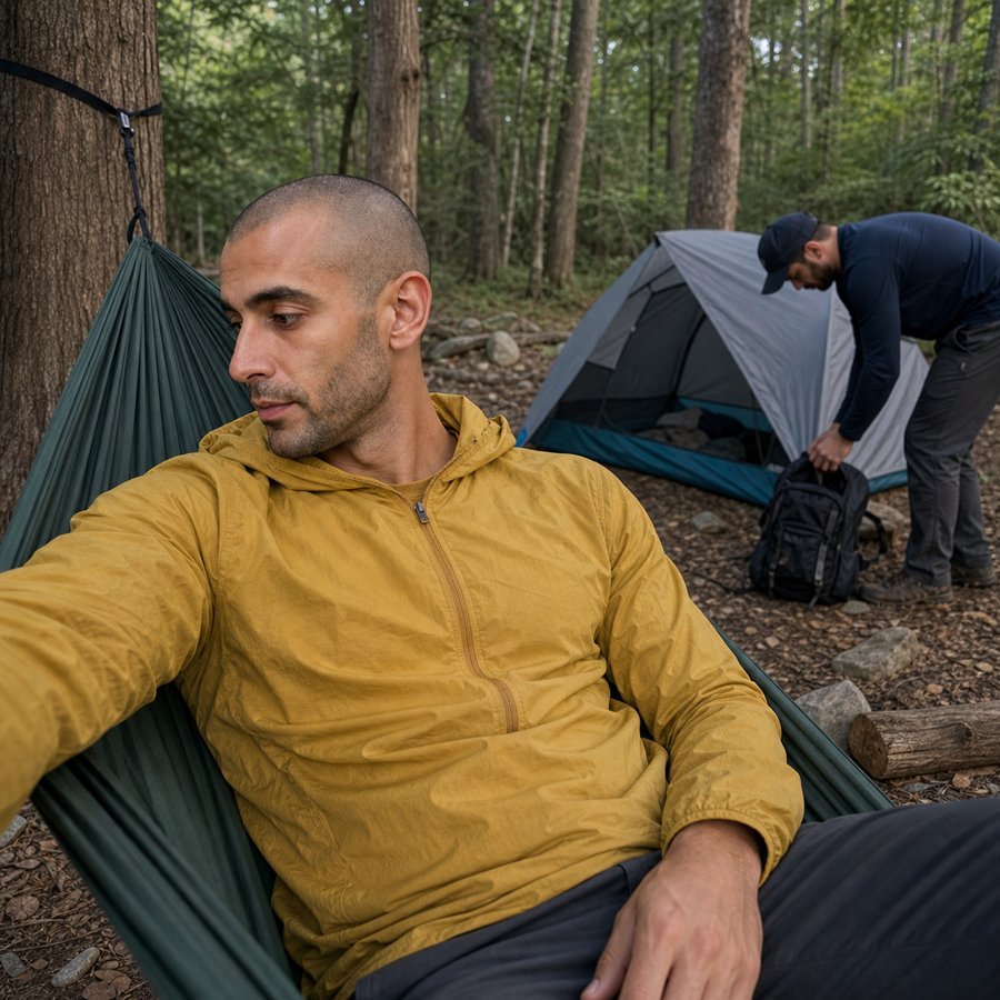 The yellow jacket is basically a portable heater. Good for hammocks.