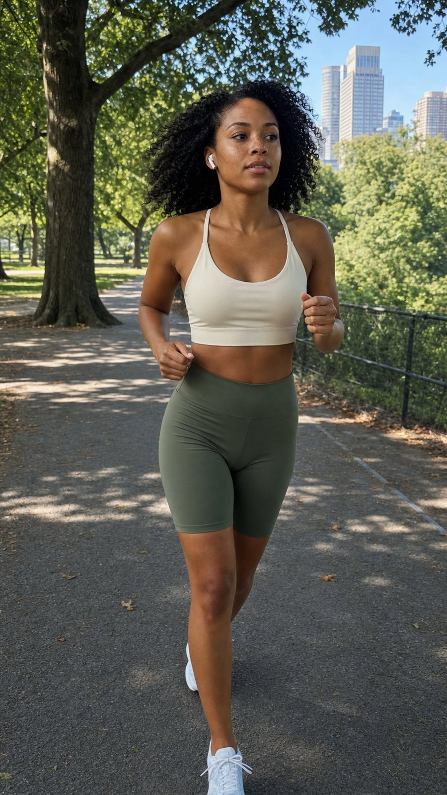 cream sports bra is literally doing it for me