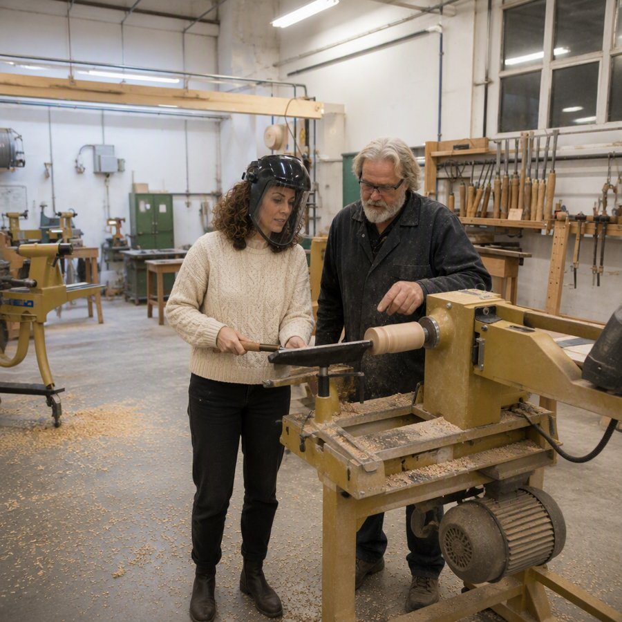 Any woodshop would surrender to this sweater's warmth.