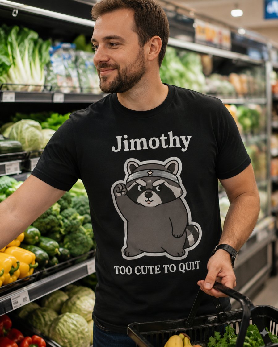 Grocery run powered by Jimothy's TOO CUTE TO QUIT mantra