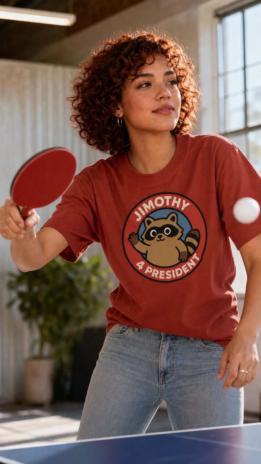 Grabbing a paddle in this Jimothy 4 President tee for lunch break.