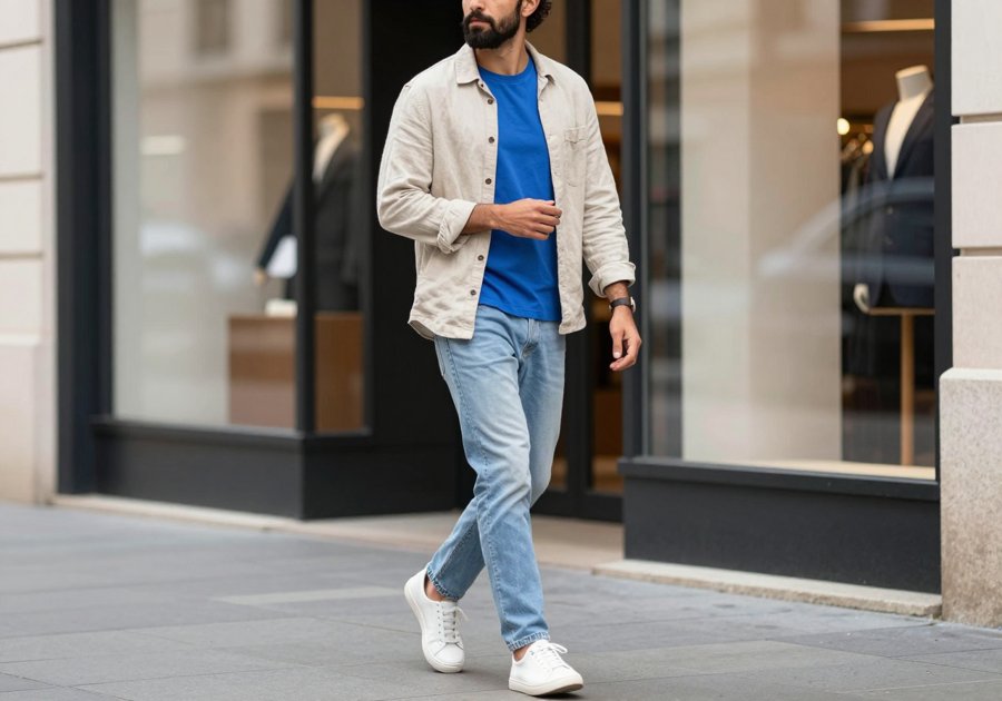this Klein blue tee trend is actually giving life