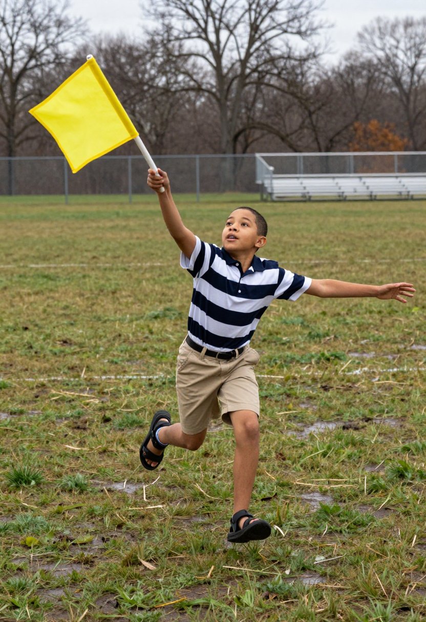 Preppy Referee Fit: Striped Polo & Khakis