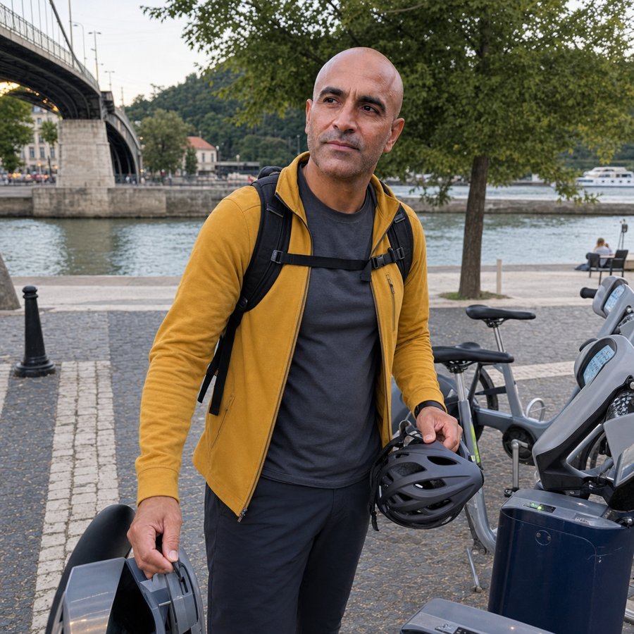 I’d totally steal that mustard fleece for a city ride.