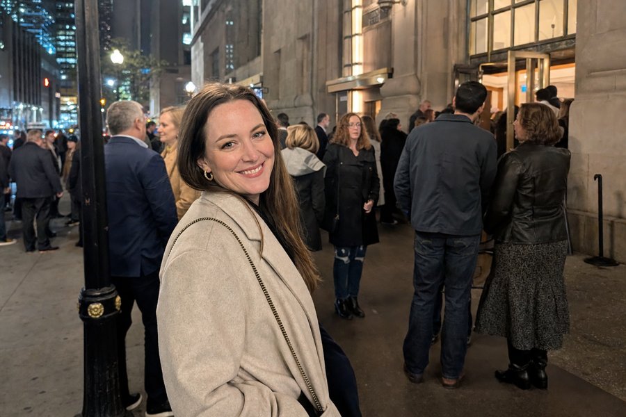 wait, that coat saves the post-dinner look