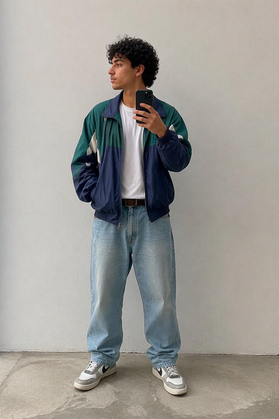 You really nailed that 90s track jacket vibe